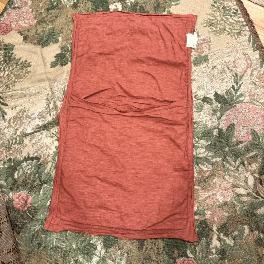 Pottery Barn Kind Size Belgian Flax Linen Diamond Quilted Sham 36” x20”